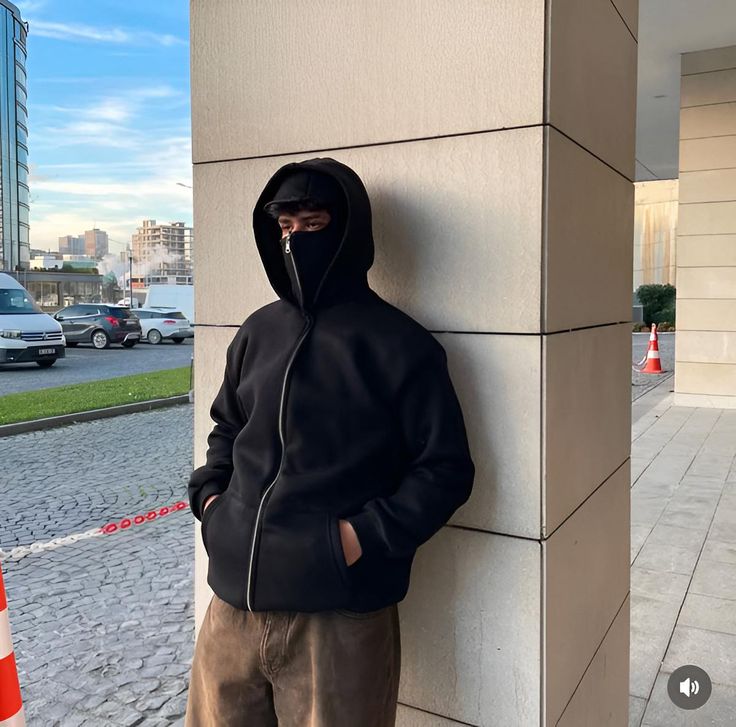 Blaclava zip-up hoodie